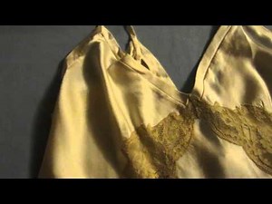 Sabbia Rosa Parisian Champagne Silk and Lace Negligee Nightgown Lingerie - REVIEW