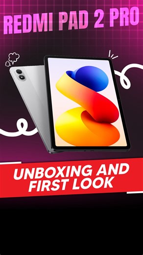 Redmi Pad 2 Pro Unboxing and First Look😍 Here’s your quick first look at the Redmi Pad 2 Pro and everything that you get inside its retail box. Also check out the Redmi Pad 2 Pro Keyboard and the Redmi Smart Pen (sold separately). The Redmi Pad 2 Pro starts at Rs 24,999 and comes in Graphite Grey, Mint Green and Ocean Blue with clean, minimal shades and a premium look. . . . #redmipad2pro #redmi #tablet #unboxing #firstlook . [redmi, redmi Pad 2 pro, redmi Tablet, Tablets, New Launch, Gadgets,