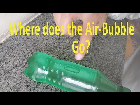 Dynamics of an air-bubble in a water filled container