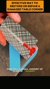 Effective way to restore or repair a damaged table corner. #montreal #businessupdate #winter #makingof | No-nonsense Video