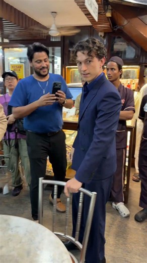 Quick tea stop before The Odyssey Mumbai Premiere#TheOdysseyIndia #Odyssey #OdysseyMumbaiPremiere