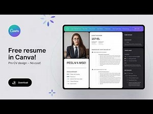 How to Create a Professional Resume/CV in Canva for Free (Step-by-Step 2026 Guide)