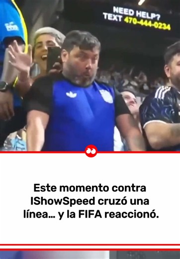 🚨 ¡POLÉMICA EN EL MUNDIAL! La FIFA abrió una investigación tras un incidente que involucró a IShowSpeed y un aficionado durante Argentina vs. Cabo Verde. 😳⚽ Un comentario señalado como racista provocó una fuerte reacción en redes y la FIFA condenó públicamente cualquier forma de discriminación. 🔥 Pero durante Argentina vs. Egipto, Speed volvió a vivir momentos de tensión y terminó saliendo del estadio acompañado por seguridad. ⚠️ Por ahora, no existe una sanción definitiva anunciada contra Ar