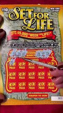SET FOR LIFE NEW YORK LOTTERY SCRATCH OFF TICKET!
