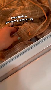 Get your string back in 60 seconds! ☆ ☆ #hacks #clothes #lifehack #diy #helpful #clothing #streetwear #quickfix #fyp #thrift | Vintage Earth