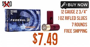 Federal Power-Shok 12guage 2-3/4" 1Oz Rifled Slugs $7.49 FREE S&H