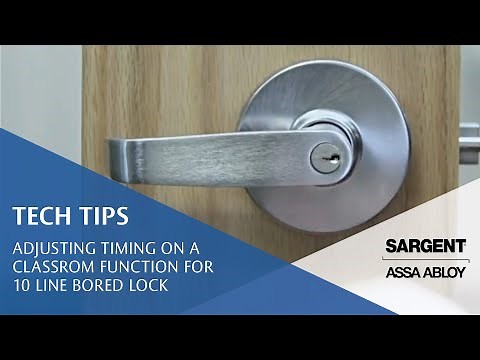 Adjusting Timing on a Classrom Function for SARGENT 10 Line Bored Lock