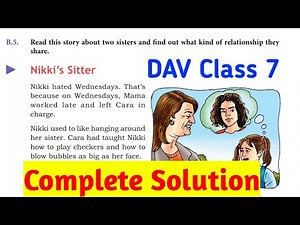 ||DAV Class 7 English Reader Ch-2 Full Solution||Nikki's Sitter Full Solution||Collection of Study||
