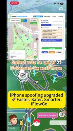 Safest way to spoof pokemon go in iPhone with iFlowGo #pokemongo #iflowgo