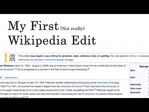 Making My First Wikipedia Edit | Editing