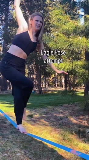 I can’t believe I’m trying this on Day 10: Learning How to Slackline #balance #slacklife #yoga