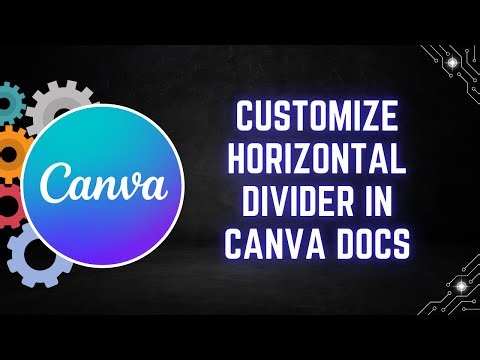 How to Customize a Horizontal Divider in Canva Docs
