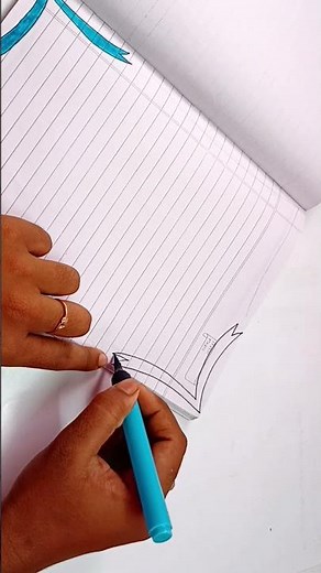 New and easy blue border design for project file | Front page design for project | new border design