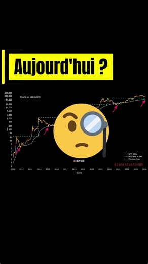 🇨🇵 Bitcoin et la 200W SMA : frontière macro clé #btc #crypto #trading