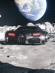 Bugatti on the Moon 4K CGI