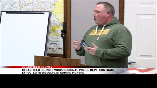 Clearfield Borough Council has unanimously voted to void its contract with the Clearfield Regional Police Department. At tonight's meeting council members cited rising costs, unsustainable budgets, and staffing shortages as reasons for the decision. The vote will now begin the process of dissolving the Regional Police Department into two separate Clearfield and Lawrence Township. Officials say it will take place in the next few months dividing responsibilities and equipment between the two munic