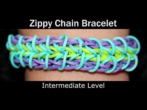 How to make a Rubber Band Zippy Chain Bracelet - Medium Level