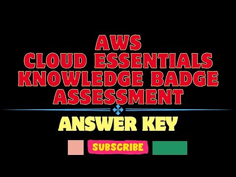 AWS: AWS Cloud Essentials Knowledge Badge Answer Key #AWS #CloudEssentials #KnowledgeBadge