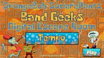 SpongeBob Band Geeks Tempo - Digital Music Escape Room