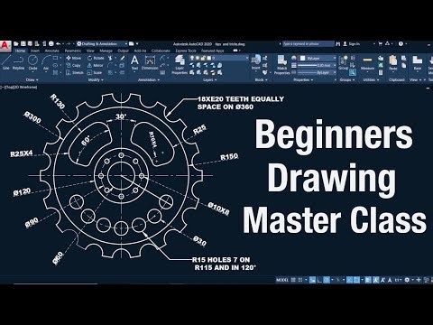 AutoCAD 2D Practice Drawing For Beginners