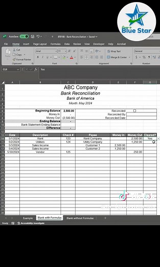Bank Reconciliation Tutorial in Excel