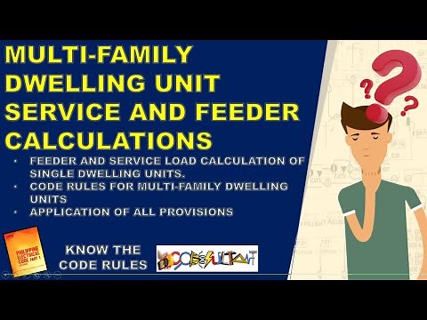 HOW TO CALCULATE SERVICE AND FEEDER FOR MULTI-FAMILY DWELLING UNIT -PEC 2017