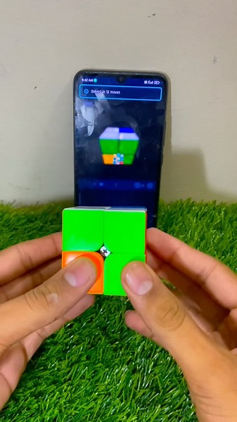 2 x 2 Rubiks cube trick with AI 🤖 #2x2cube #cubing #viral