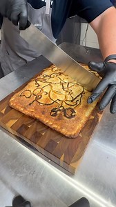 2.2K views · 116 reactions | Cutting a Double Crust White Pizza...