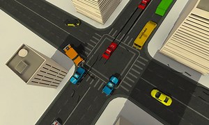 Traffic Buster is a frantic arcade game about managing a busy intersection