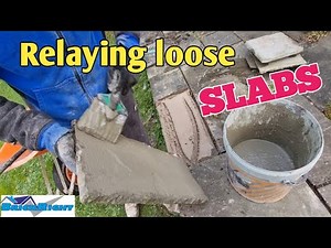 Relay loose patio slabs