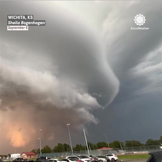 Incredible timelapse video captured a massive storm overtaking Maize High School in Wichita, Kansas. 🛸☁️ | AccuWeather