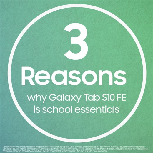From researching with Circle to Search to getting instant homework assistance, #GalaxyTabS10 FE is your perfect study buddy. Smart, fast, and built to help you learn better. Pre-book now: http://smsng.co/6188FtvYo #GalaxyAI #Samsung | Samsung