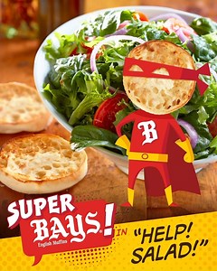 Make your salad SUPER with crispy croutons made from Bays English Muffins! | Bays English Muffins