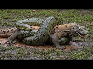 Giant Anaconda vs Komodo Dragon: Epic Battle for Survival
