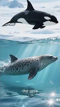 The Silent Killers Leopard Seal vs Orca Hunting #animalstories #animalfacts #birds