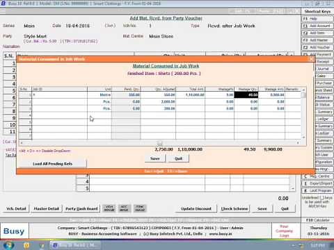 Job Work Management in BUSY (Hindi)