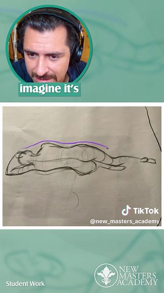 Master reclining poses with Joshua Jacobo's expert tips! 🖌️✨ #ArtTips #NMA #RecliningPose