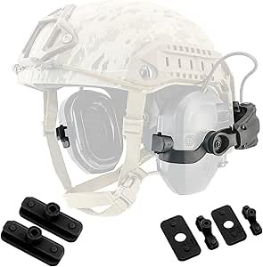 HEARFALCOM Tactical Earmuffs Helmet Rail Adapter for MTEK Rail/ARC Rail/Wendy 2.0 3.0 Rail Helmet, for Walker's Razor Ear Muffs