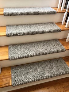 Kailash Cobblestone YAK WOOL! True Bullnose® Padded Carpet Stair Tread Runner Replacement for Style, Comfort and Safety (sold Each) - Etsy