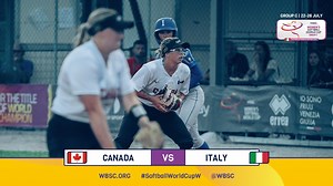 7.2K views · 155 reactions |  Game 7 Highlights 漏  Canada   Italy Group C - WBSC XVII Women's Softball World Cup #SoftballWorldCupW | WBSC Softball World Cups | Facebook