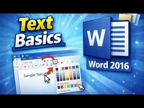 Text Basics | Microsoft Word 2016 Tutorial