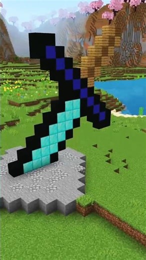 Minecraft Sword Statue 🔥⚔️ #shorts #minecraft