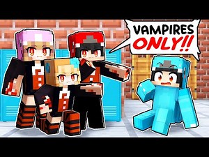 OMZ at an ALL VAMPIRE SCHOOL in Minecraft! - Parody Story(Roxy and Lily,Crystal)