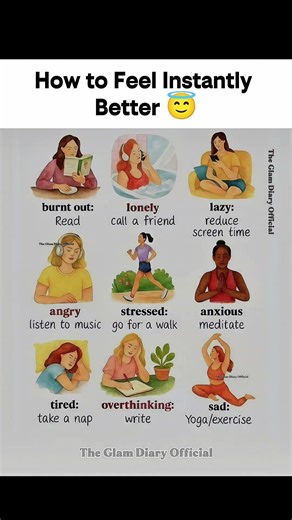 How to Feel Instantly Bette😇_9 Quick Mood-Boosting Solutions#selfcare #mentalhealth #wellnessforlife