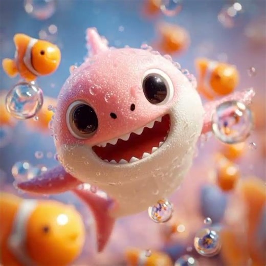 Baby Shark 3D Cartoon – Bright & Colorful Underwater Adventure