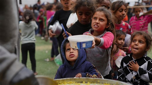 Vidéo. Les queues pour la nourriture à une cuisine caritative de Gaza