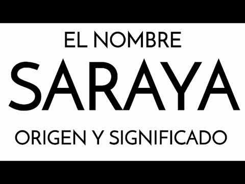 . The Name - SARAYA | Origin plus Meaning.