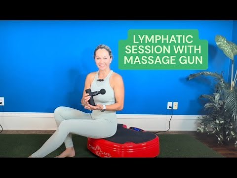 Power Plate platform & massage gun for Lymphatic Stimulation