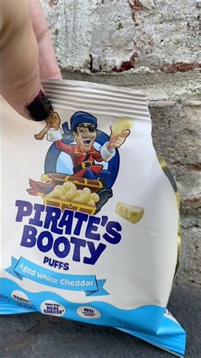 Treat of the week! 🏴‍☠️ Pirate’s Booty is crunchy, bold, gluten free, and delicious! 👑 #snacks