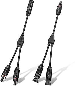 ECO-WORTHY Solar Connectors Y Branch Parallel PV Adapter Cable Wire Plug Tool Kit for Solar Panel(M/FF+F/MM)